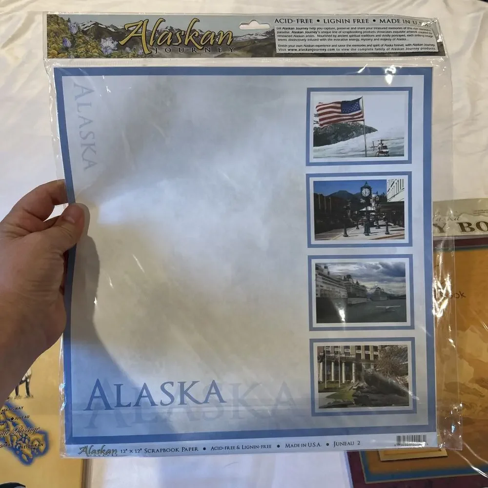 Alaska Photo Scrapbook - Top Load -12x12 Bear Moose Eagle W/Memory Book & SB Kit